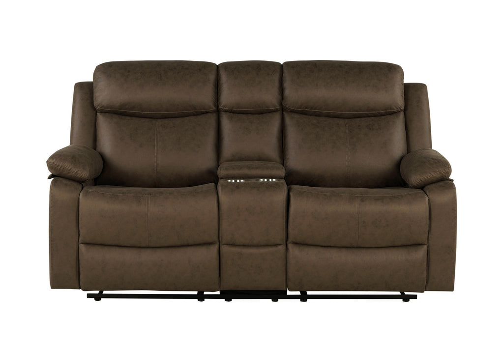U6026 DARK BROWN 5 CONSOLE REC LS - Golden Home Furniture (Columbus, OH) - Multi Location