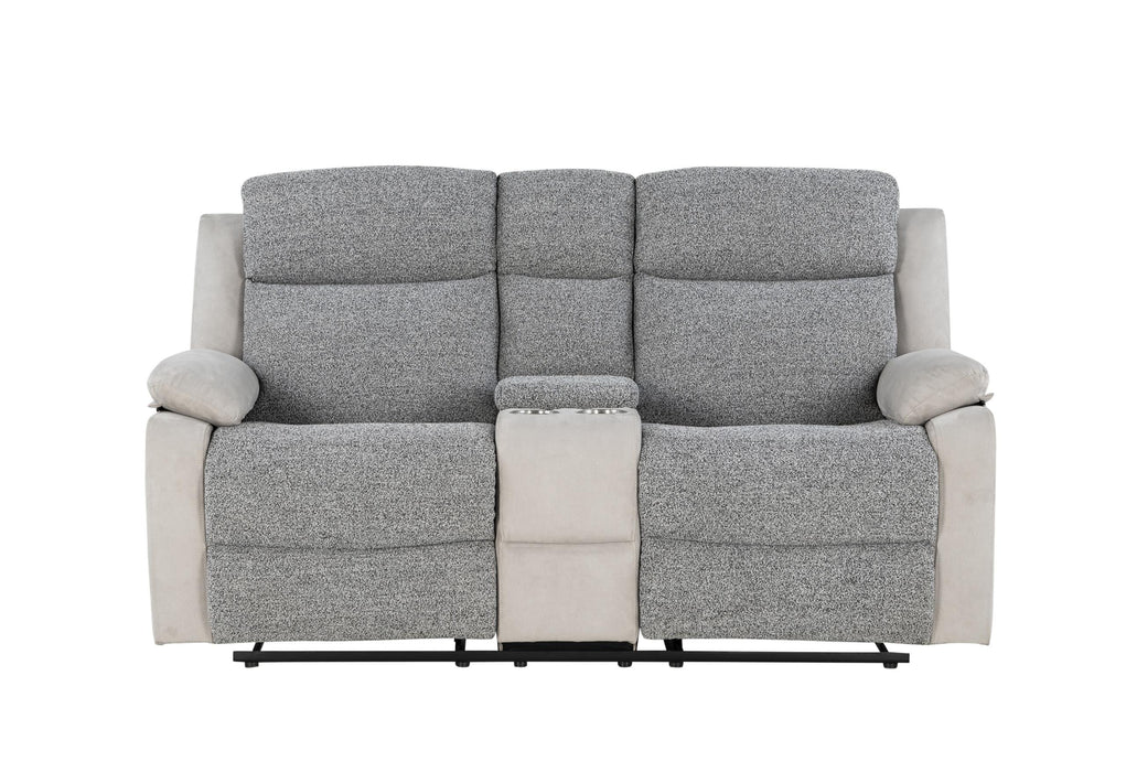 U6027 GREY/LT GREY CONSOLE RECLINING LOVESEAT - Golden Home Furniture (Columbus, OH) - Multi Location