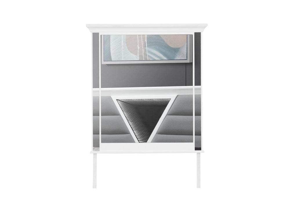 MARCO METALLIC WHITE MIRROR - Golden Home Furniture (Columbus, OH) - Multi Location