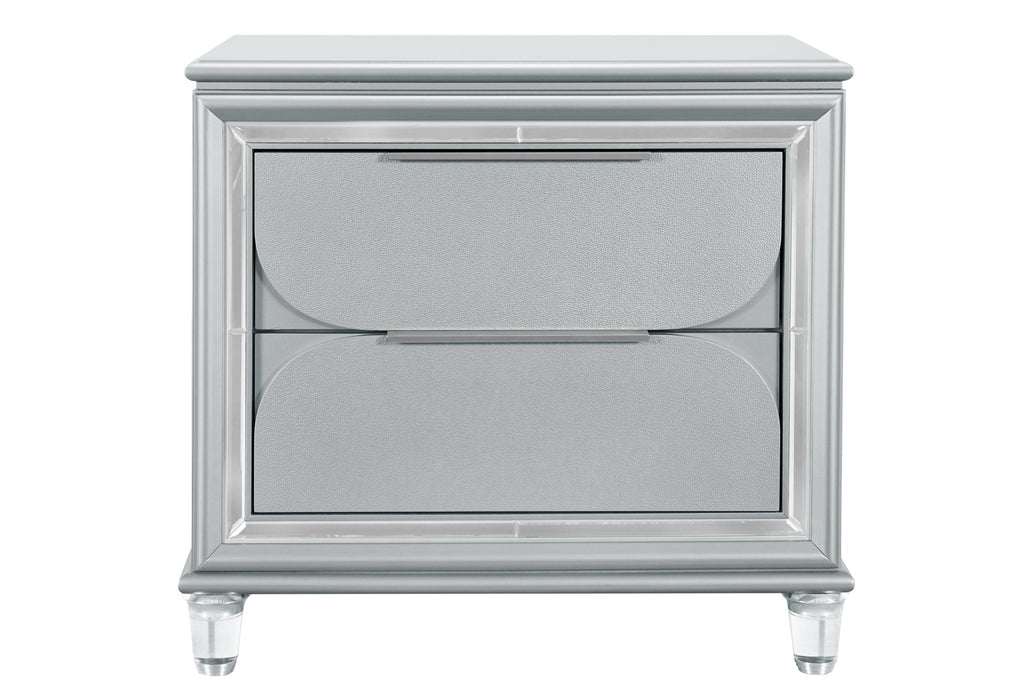 CALEB SILVER NIGHTSTAND - Golden Home Furniture (Columbus, OH) - Multi Location