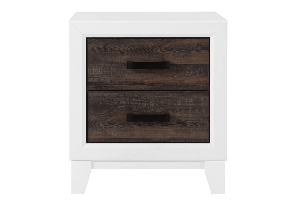 LISBON OAK AND WHITE NIGHTSTAND - Golden Home Furniture (Columbus, OH) - Multi Location
