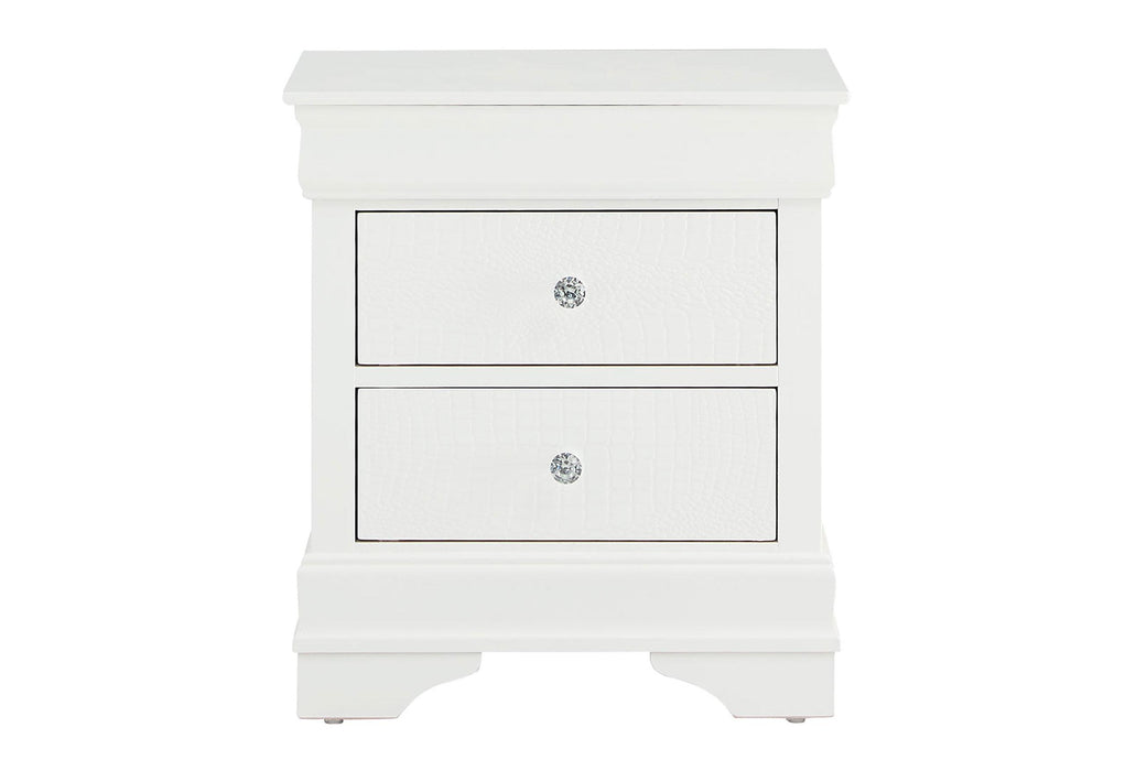 POMPEI METALLIC GREY NIGHTSTAND - Golden Home Furniture (Columbus, OH) - Multi Location