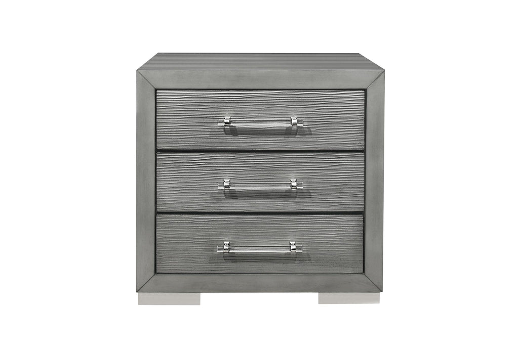 TIFFANY SILVER NIGHTSTAND - Golden Home Furniture (Columbus, OH) - Multi Location