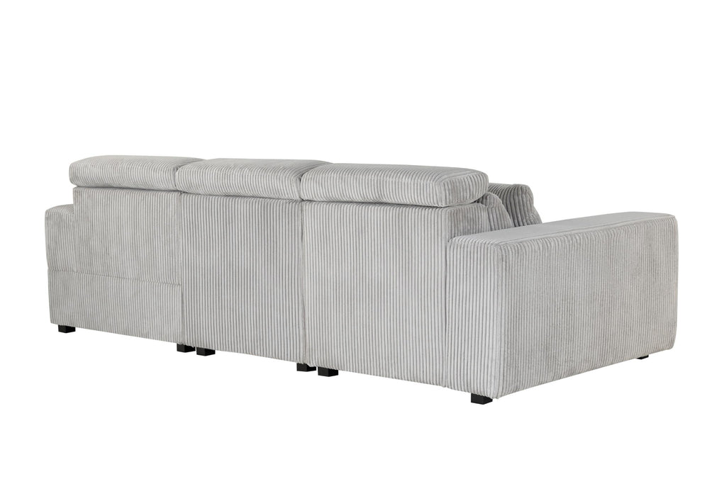 U5945 GREY LEFT ARM FACING POWER RECLINER WITH 1 PILLOW - Golden Home Furniture (Columbus, OH) - Multi Location