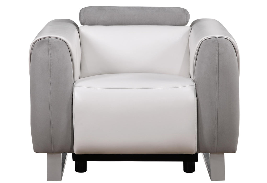 U8520 BLANCHE WHITE/GREY F06 POWER RECLINER - Golden Home Furniture (Columbus, OH) - Multi Location