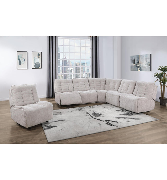 BUILD IT YOUR WAY U6066 CREAM 4 SEATER (2 POWER) - Golden Home Furniture (Columbus, OH) - Multi Location