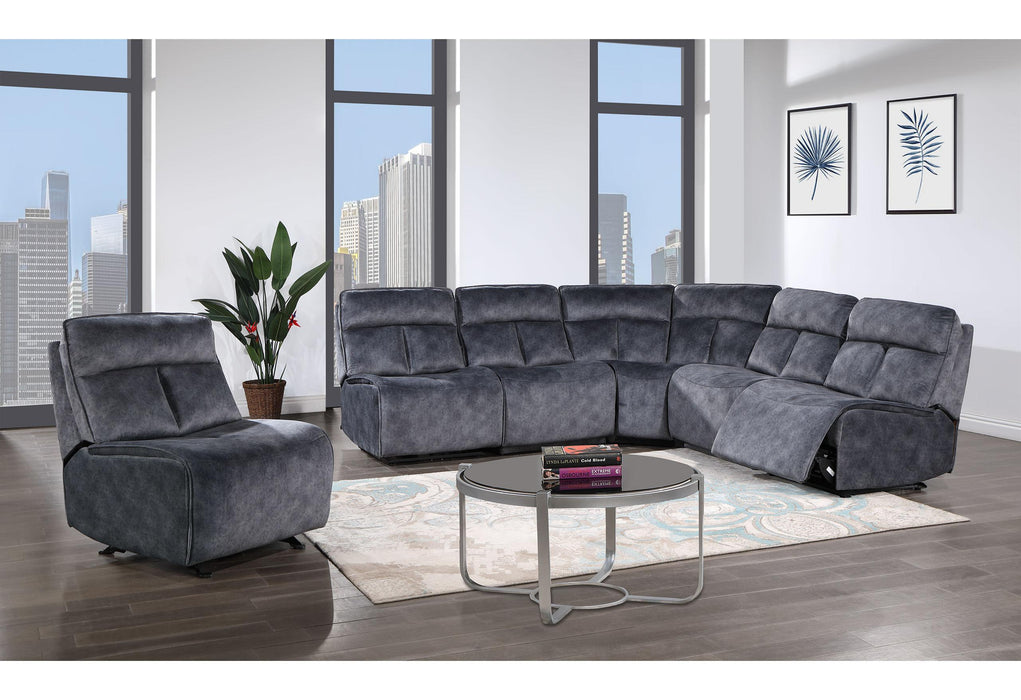 BUILD IT YOUR WAY U8088 DOMINO GRANITE 3 POWER SECTIONAL - Golden Home Furniture (Columbus, OH) - Multi Location