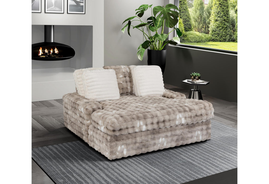 U8292 GREY LOUNGER SOFA WITH USB - Golden Home Furniture (Columbus, OH) - Multi Location