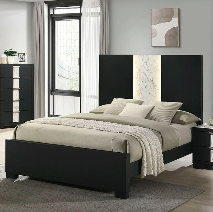 Crown Mark Furniture Rangley King Panel Bed in Black B6835-K - Golden Home Furniture (Columbus, OH) - Multi Location