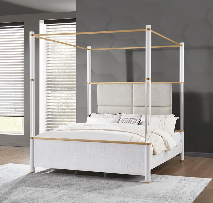 White Canopy Queen Bed