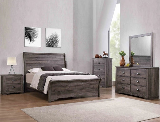 Crown Mark Furniture Coralee 2 Drawer Nightstand in Gray image