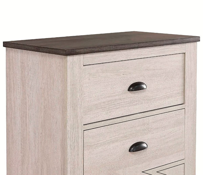 Crown Mark Furniture Coralee 5 Drawer Chest in White - Golden Home Furniture (Columbus, OH) - Multi Location