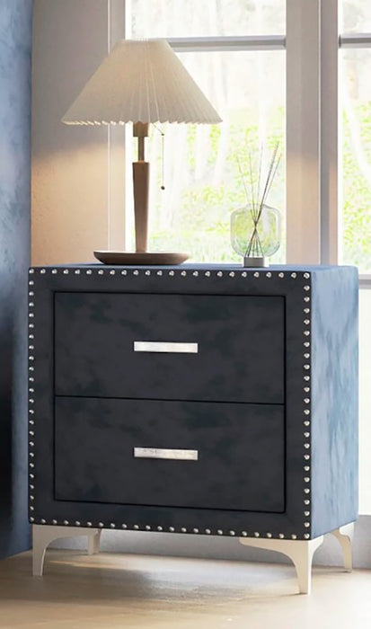 Crown Mark Furniture Lucinda 2 Drawer Nightstand in Gray - Golden Home Furniture (Columbus, OH) - Multi Location