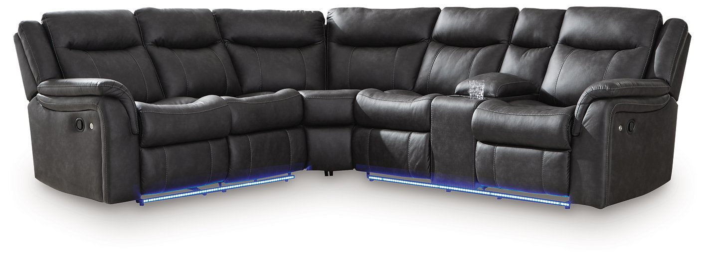 Sultan Meadow Reclining Sectional - Golden Home Furniture 
