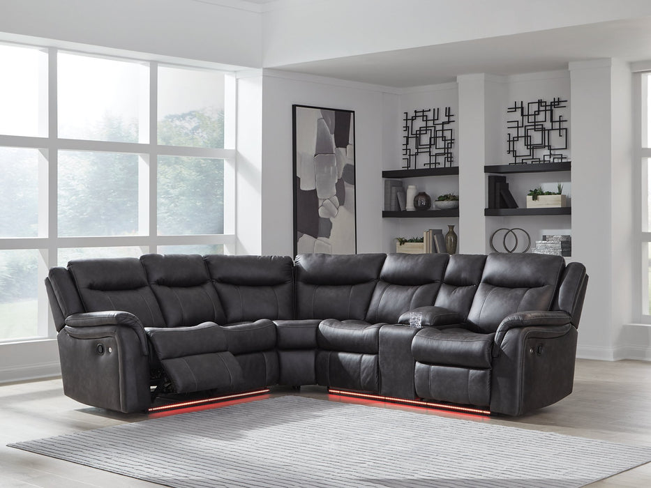 Sultan Meadow Reclining Sectional - Golden Home Furniture 