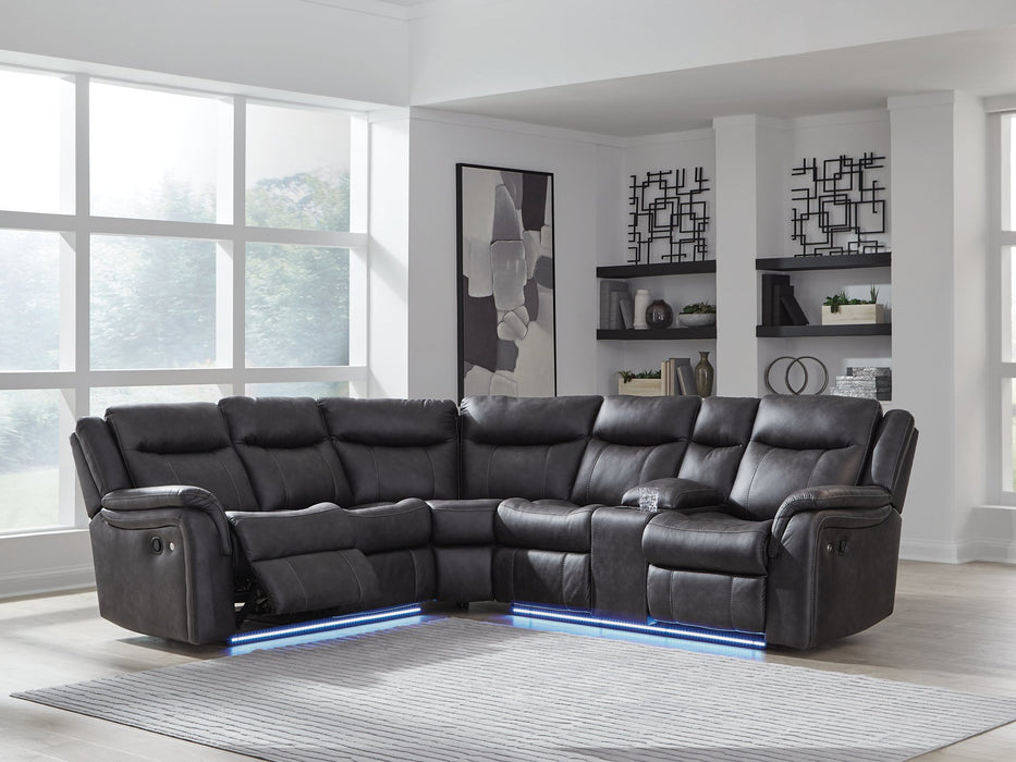 Sultan Meadow Reclining Sectional - Golden Home Furniture 