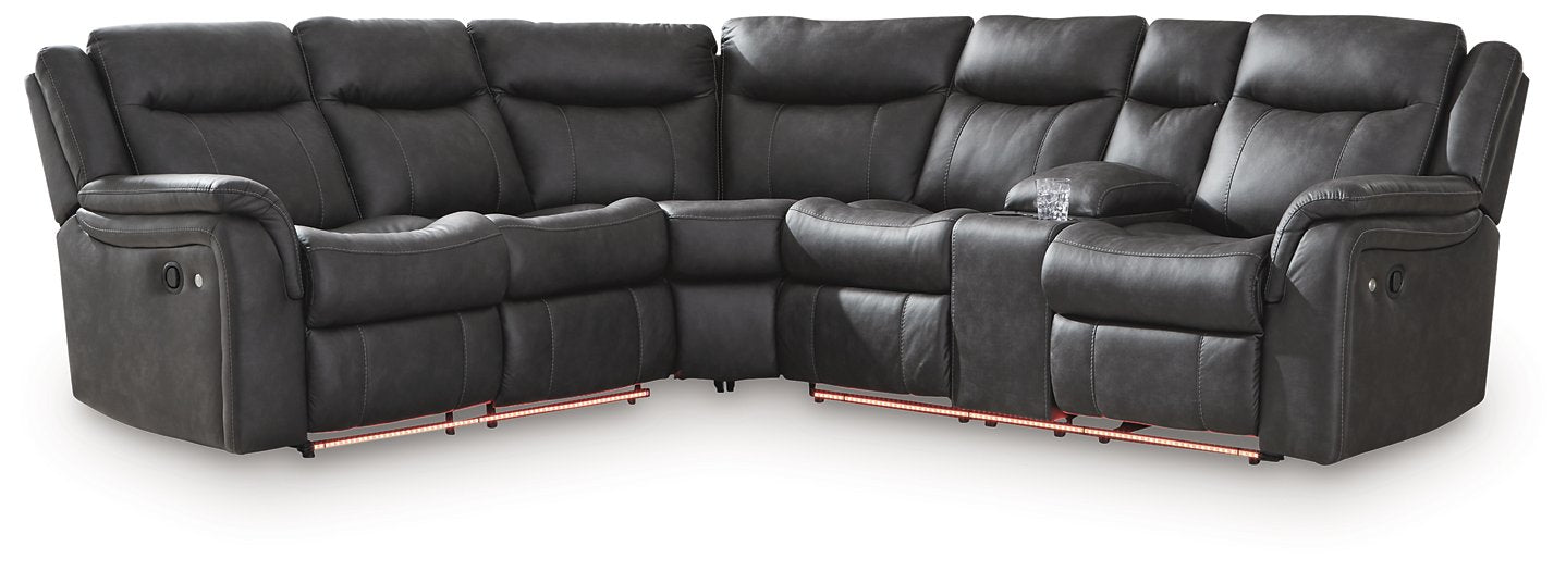 Sultan Meadow Reclining Sectional - Golden Home Furniture 
