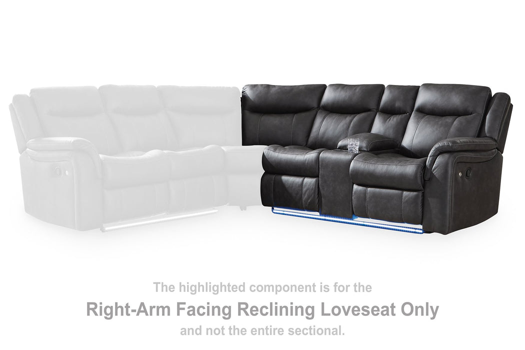 Sultan Meadow Reclining Sectional - Golden Home Furniture 