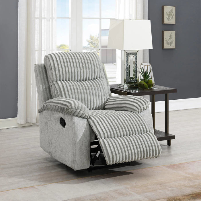 Gray Corduroy Motion Chair