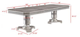 Crown Mark Klina Glam 2-Leaf Dining Table in Light Gray - Golden Home Furniture (Columbus, OH) - Multi Location