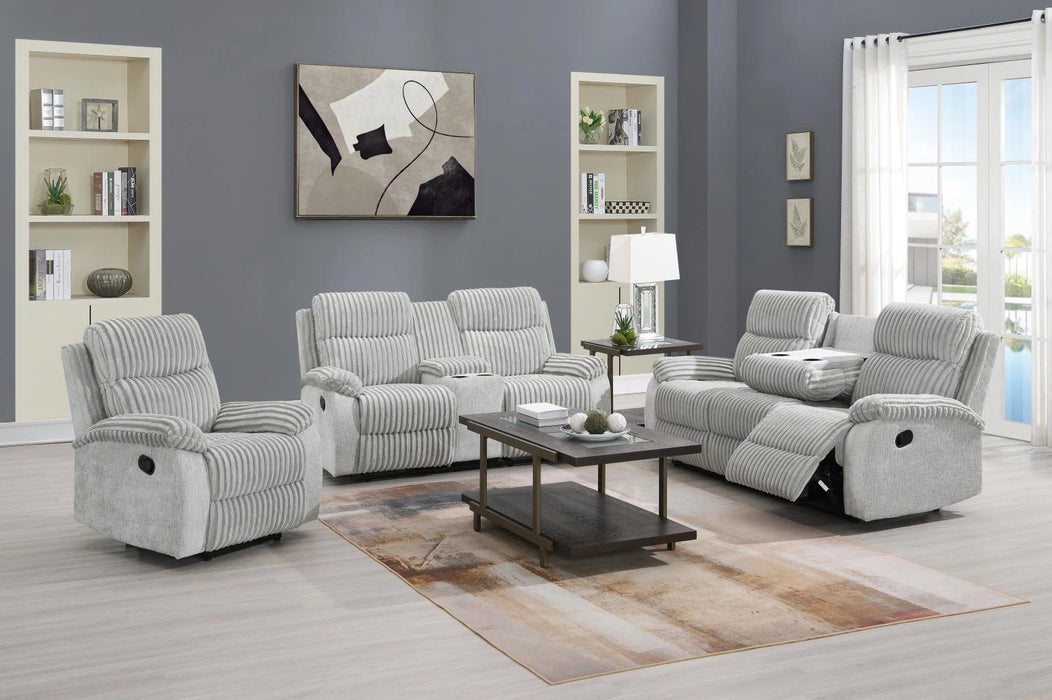 Gray Corduroy Motion Chair