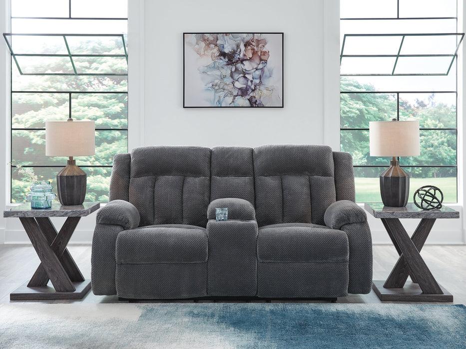 Observation Power Reclining Loveseat with Console - Golden Home Furniture 