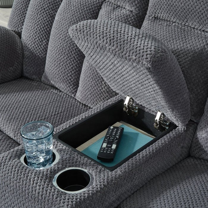 Observation Power Reclining Loveseat with Console - Golden Home Furniture 