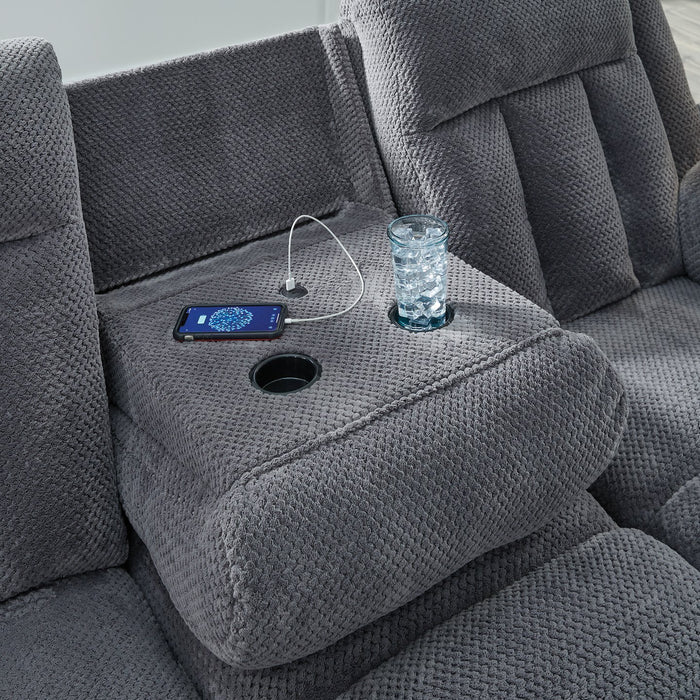 Observation Power Reclining Sofa with Drop Down Table - Golden Home Furniture 