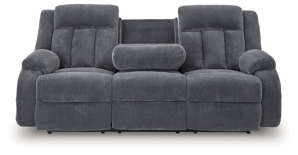 Observation Power Reclining Sofa with Drop Down Table - Golden Home Furniture 