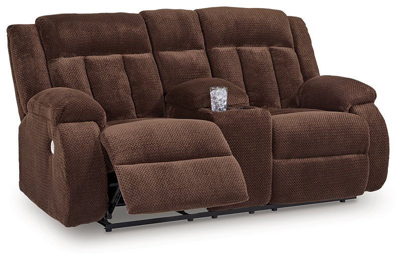 Observation Power Reclining Loveseat with Console - Golden Home Furniture 