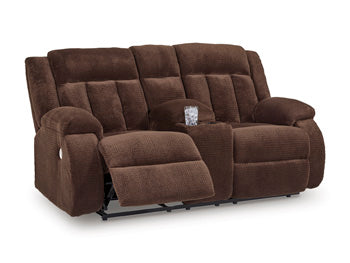Observation Power Reclining Loveseat with Console - Golden Home Furniture 
