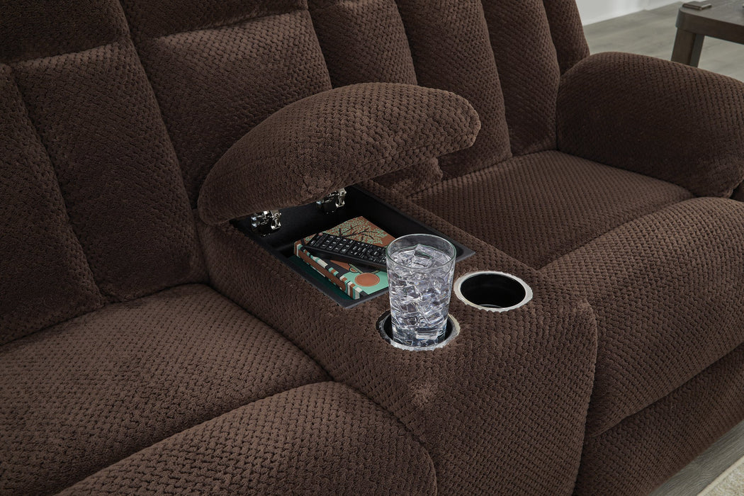 Observation Power Reclining Loveseat with Console - Golden Home Furniture 