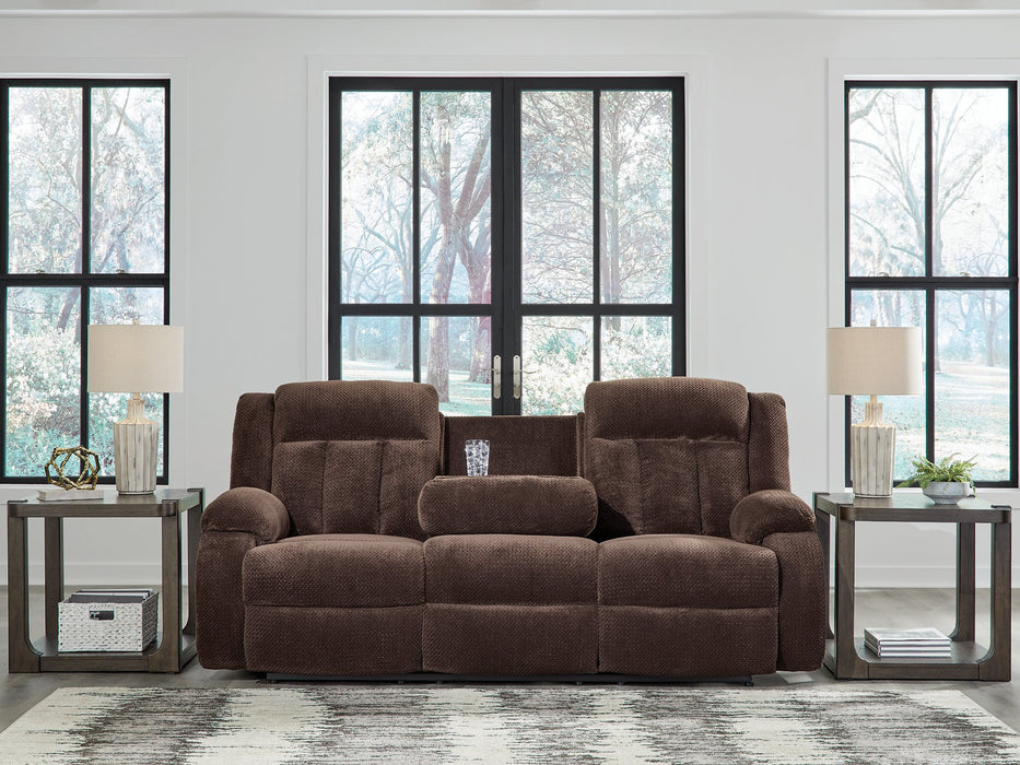 Observation Power Reclining Sofa with Drop Down Table - Golden Home Furniture 