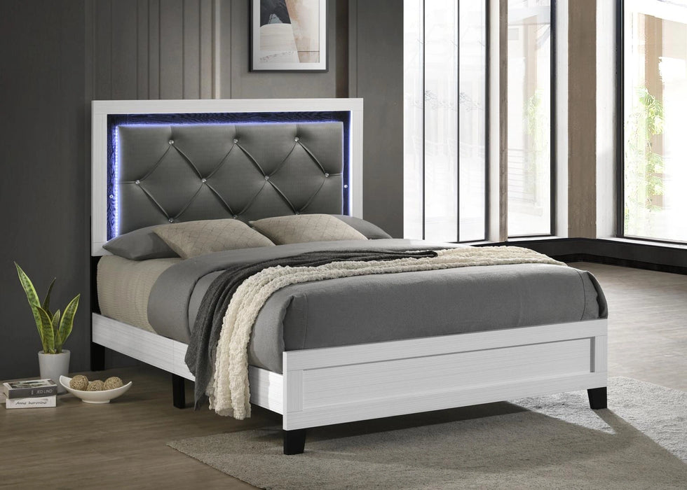 White Led Twin Bed