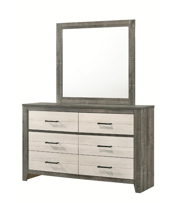 Crown Mark Furniture Rhett 6 Drawer Dresser in Gray - Golden Home Furniture (Columbus, OH) - Multi Location