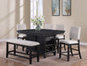 Crown Mark Furniture Regent Counter Height Bench in Black - Golden Home Furniture (Columbus, OH) - Multi Location