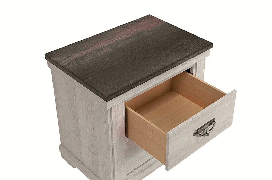 Crown Mark Furniture Leighton 2 Drawer Nightstand in White - Golden Home Furniture (Columbus, OH) - Multi Location