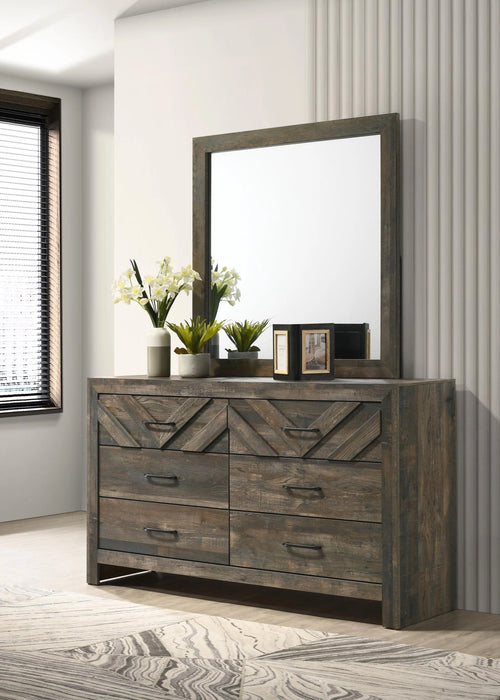 B500 Antique Brown Dresser