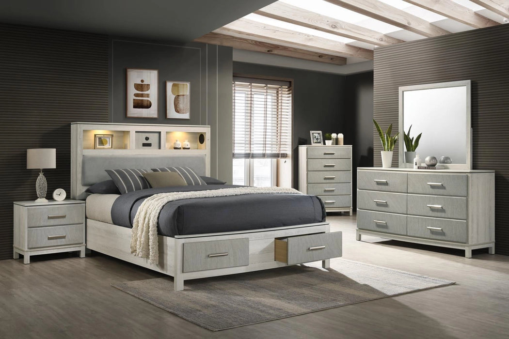 B261 Bed Frame-Dresser-Mirror-Chest-Nightstand