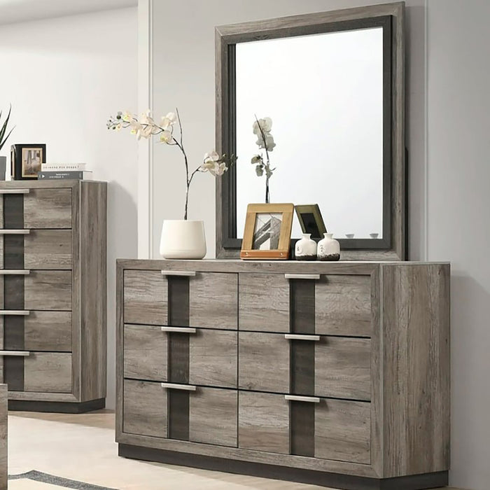 Crown Mark Furniture Rangley 6 Drawer Dresser in Brown - Golden Home Furniture (Columbus, OH) - Multi Location