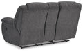 Foreside Reclining Loveseat with Console - Golden Home Furniture 
