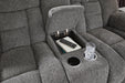 Foreside Reclining Loveseat with Console - Golden Home Furniture 