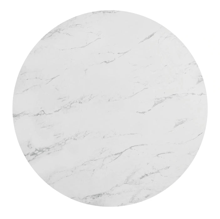 Black/White Top Melamin Round Dining Table