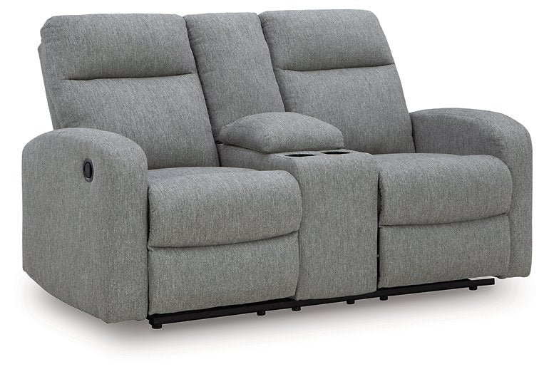 Gauntlet Reclining Loveseat with Console - Golden Home Furniture (Columbus, OH) - Multi Location