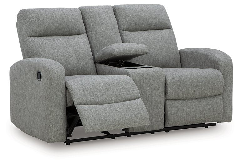 Gauntlet Reclining Loveseat with Console - Golden Home Furniture (Columbus, OH) - Multi Location