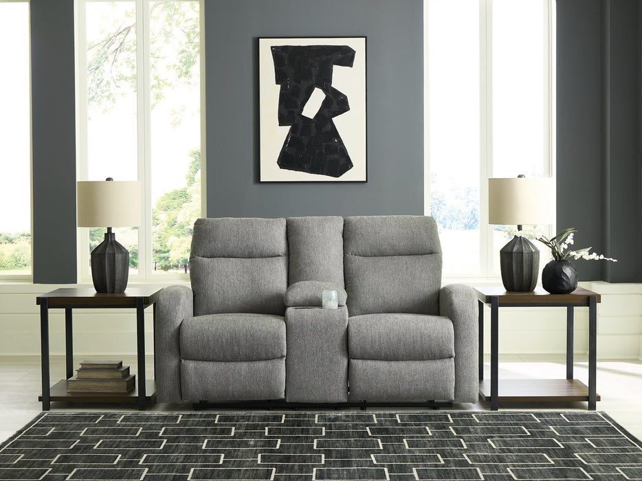 Gauntlet Reclining Loveseat with Console - Golden Home Furniture (Columbus, OH) - Multi Location