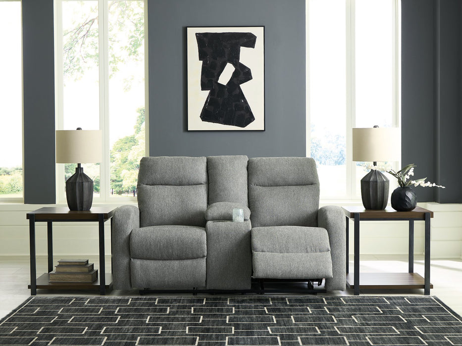 Gauntlet Reclining Loveseat with Console - Golden Home Furniture (Columbus, OH) - Multi Location