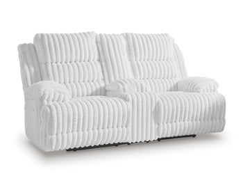 Rhines Falls Power Reclining Loveseat with Console - Golden Home Furniture (Columbus, OH) - Multi Location