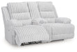 Rhines Falls Power Reclining Loveseat with Console - Golden Home Furniture (Columbus, OH) - Multi Location