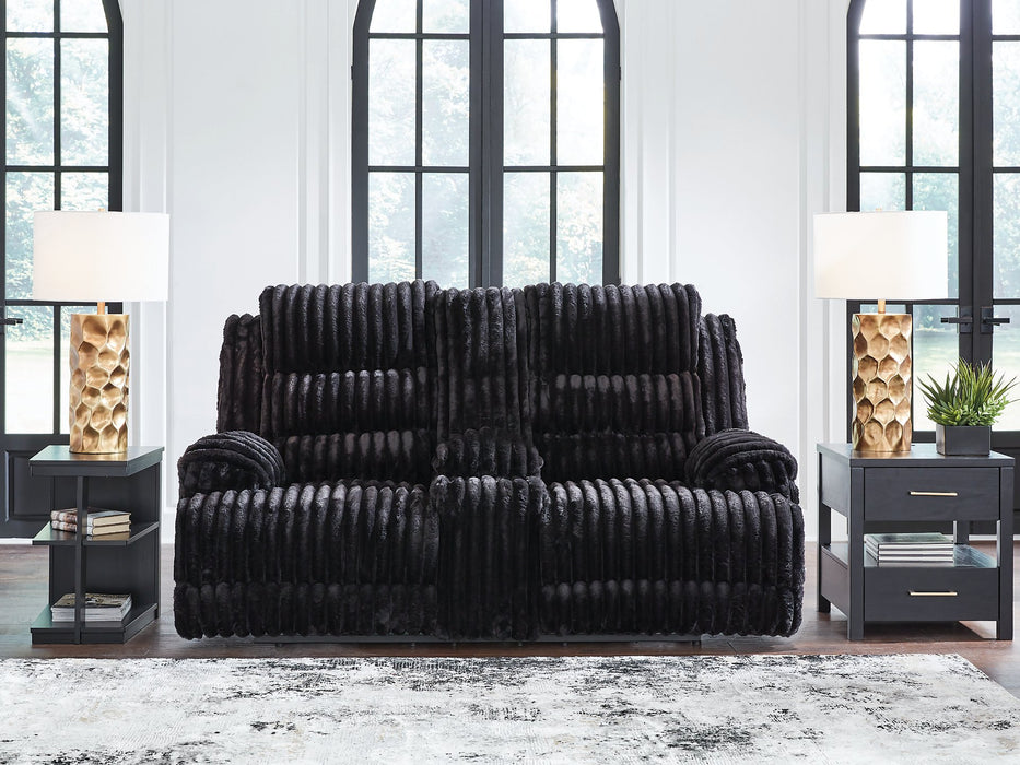 Rhine Falls Reclining Loveseat with Console - Golden Home Furniture (Columbus, OH) - Multi Location